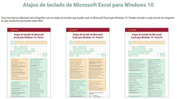 Atajos de teclado de Microsoft Excel para Windows 10